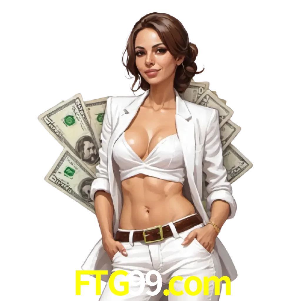 woman with money playing in ftg99 bet casino